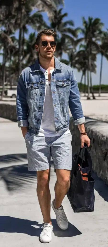 Trending Summer Grey Shorts Outfit for Men in 2024