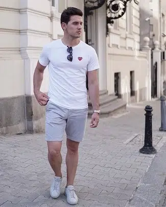 Trending Summer Grey Shorts Outfit for Men in 2024