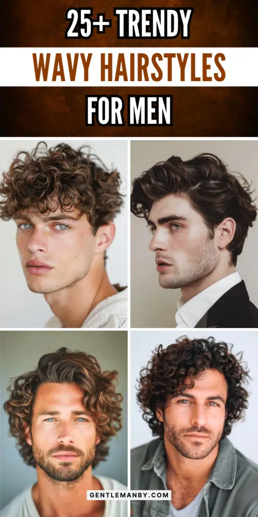 25+ Trendy Wavy Hairstyles for Men Featured Image