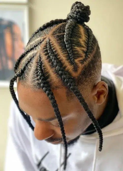 Black Men Braid Hairstyle Idea