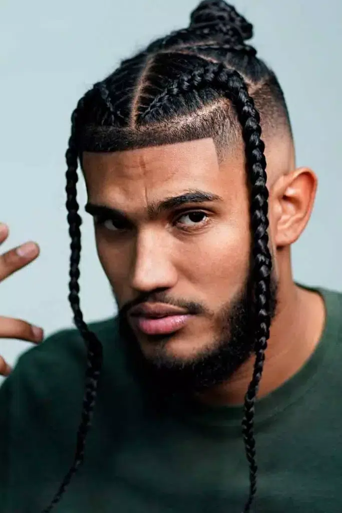 Black Men Braid Hairstyle Idea