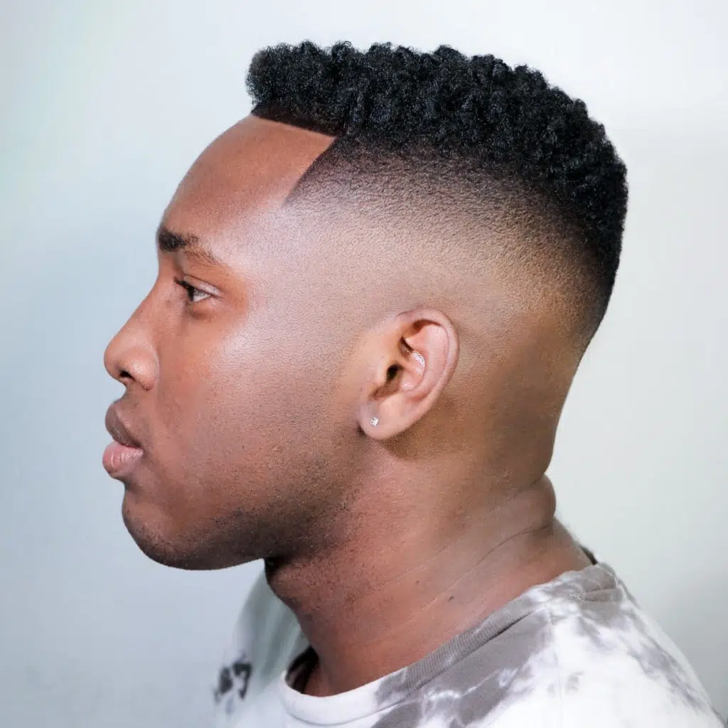 Trendy Black Men Fade Haircut Idea