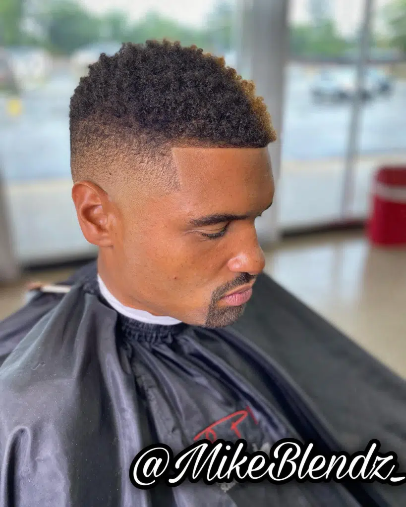 Trendy Black Men Fade Haircut Idea