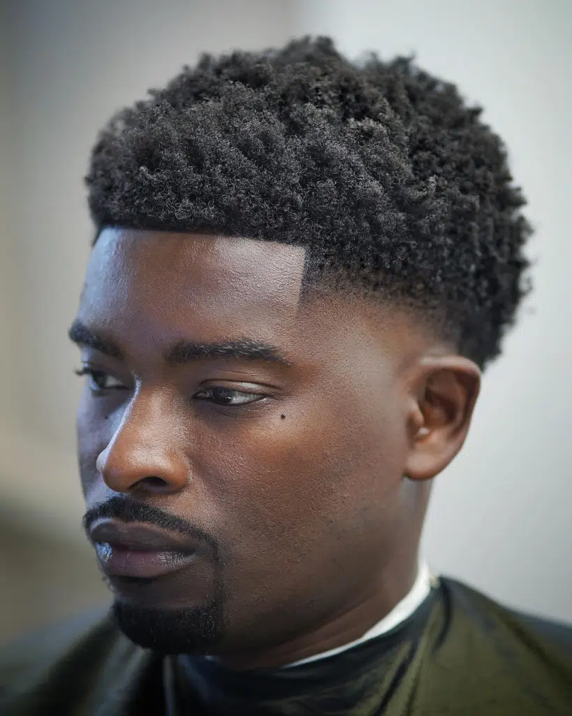 Trendy Black Men Fade Haircut Idea