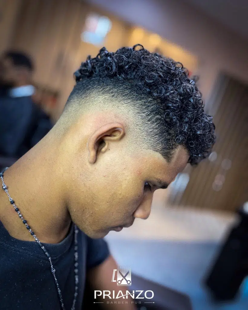 Trendy Black Men Fade Haircut Idea