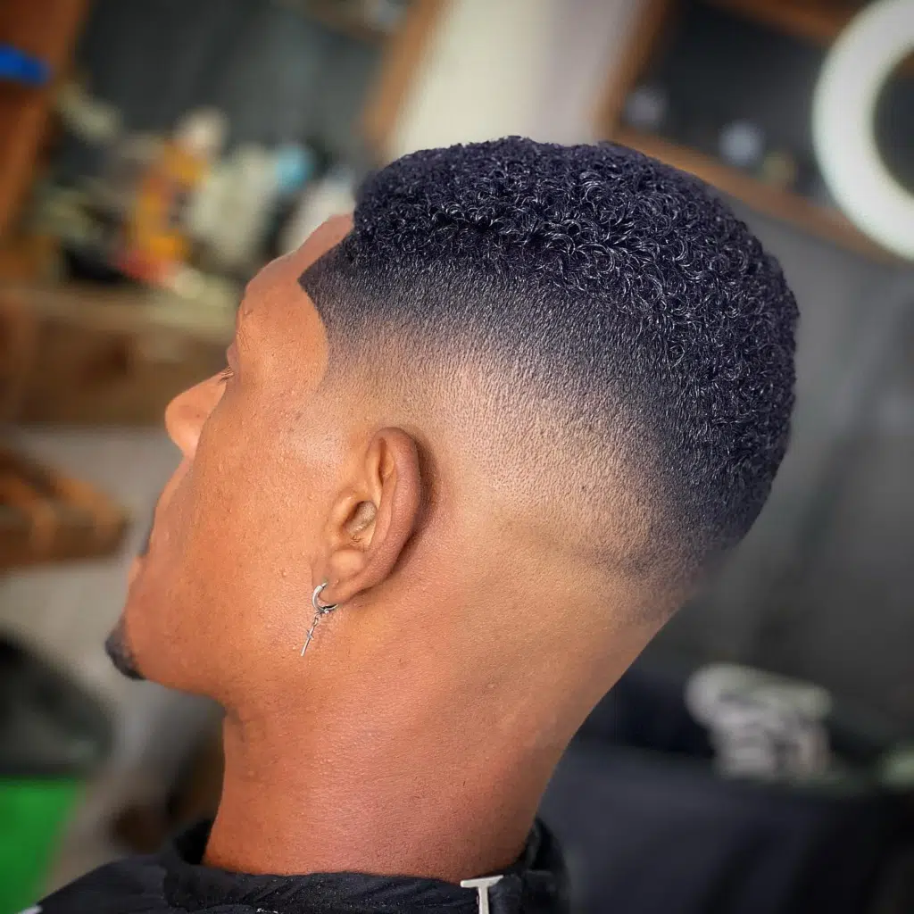 Trendy Black Men Fade Haircut Idea