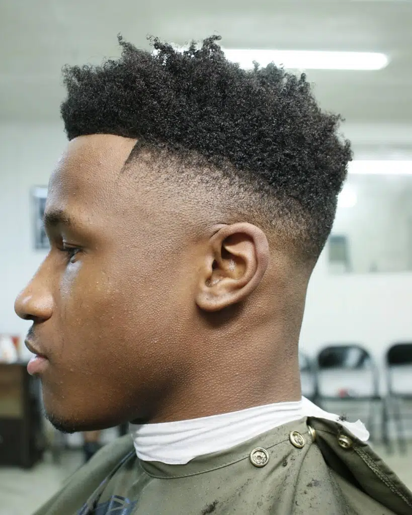 Trendy Black Men Fade Haircut Idea