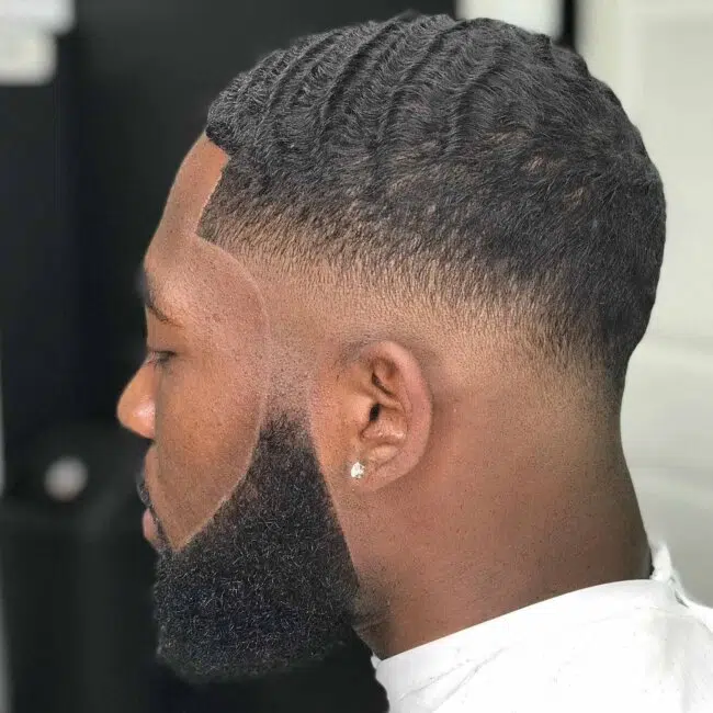 Trendy Black Men Fade Haircut Idea