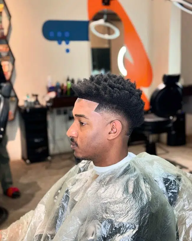 Trendy Black Men Fade Haircut Idea