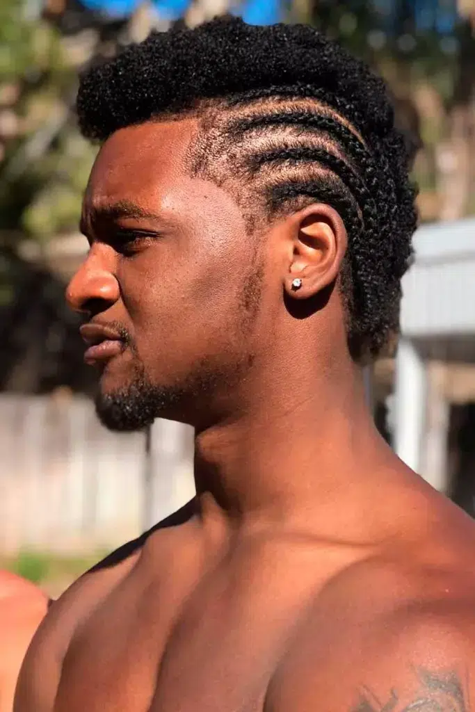 Black Men Braid Hairstyle Idea