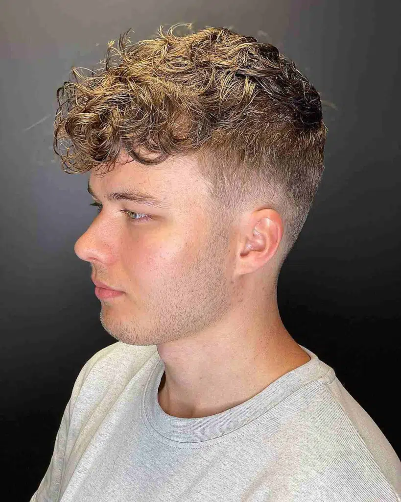 Short Curly Hairstyle Idea for Men