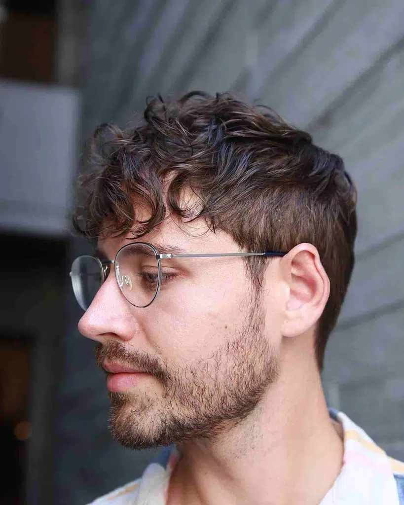 Short Curly Hairstyle Idea for Men