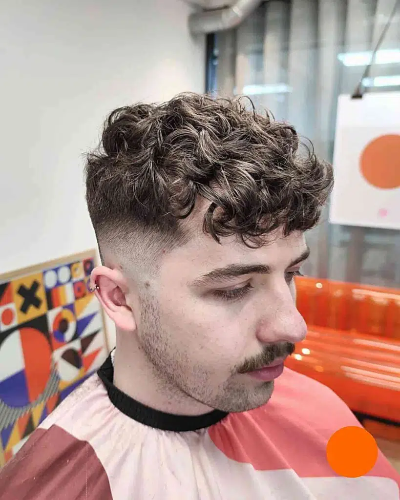 Short Curly Hairstyle Idea for Men