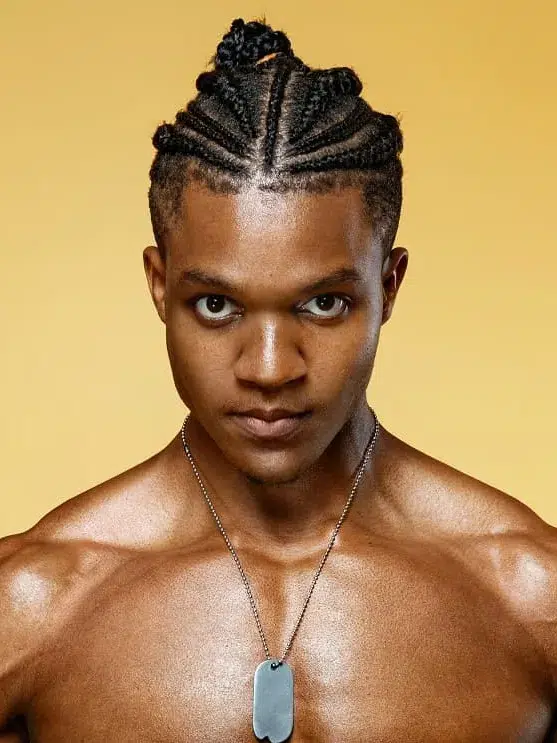 Black Men Braid Hairstyle Idea