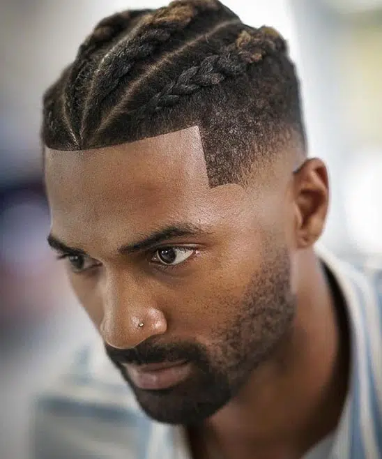 Black Men Braid Hairstyle Idea