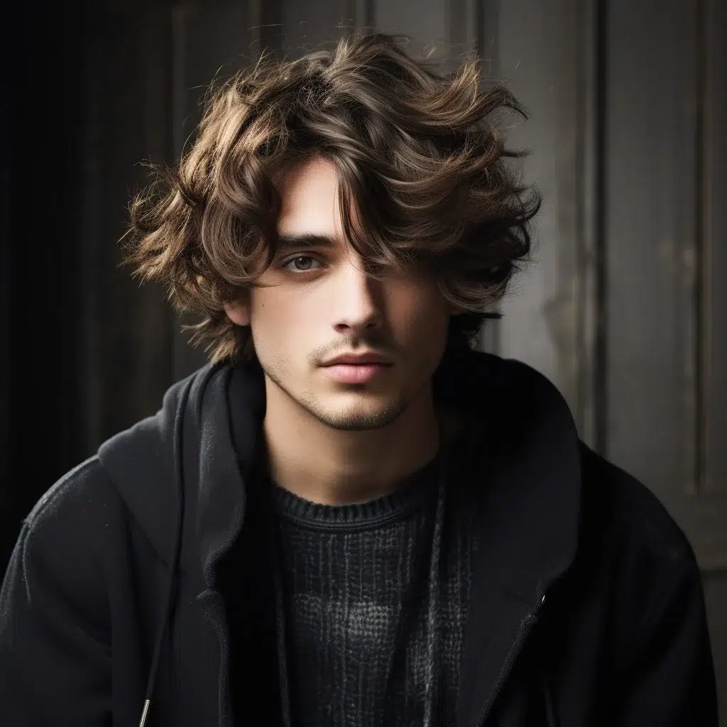 Grunge Long Hairstyle  Men