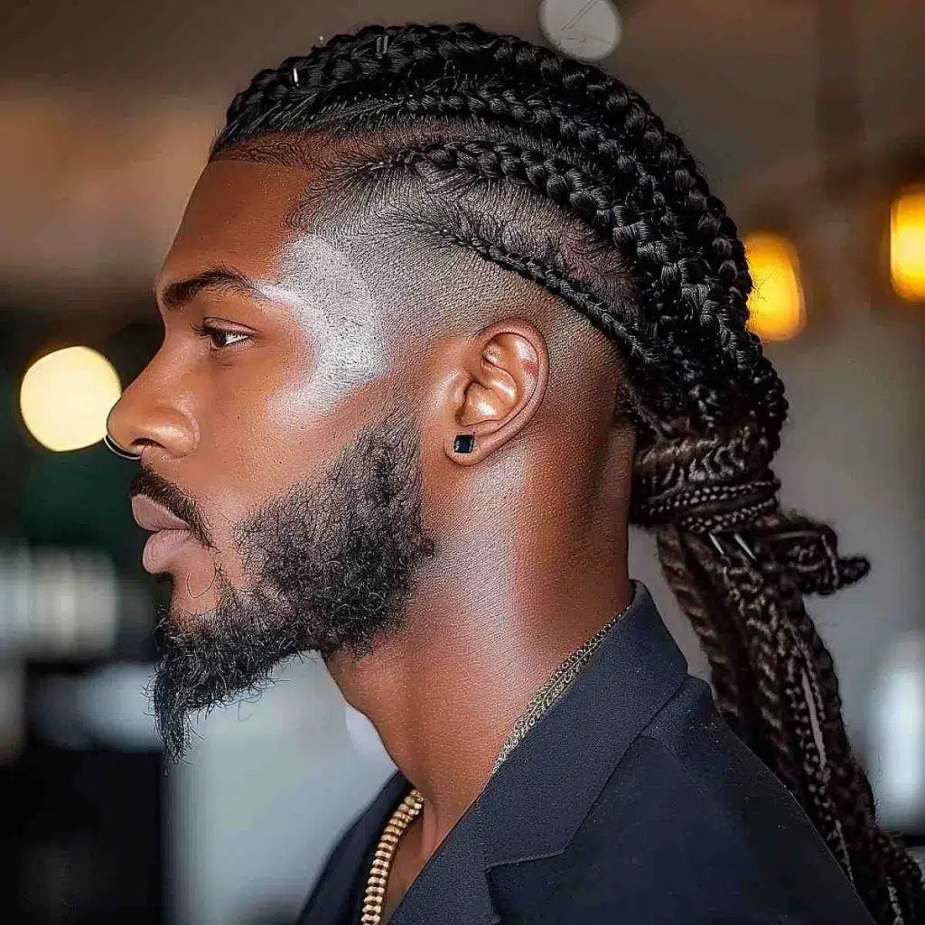 Black Men Braid Hairstyle Idea