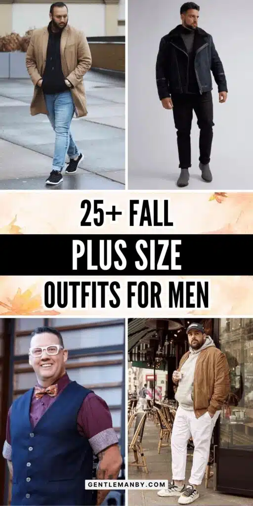 25+ Plus Size Fall Outfits for Men Pin Image