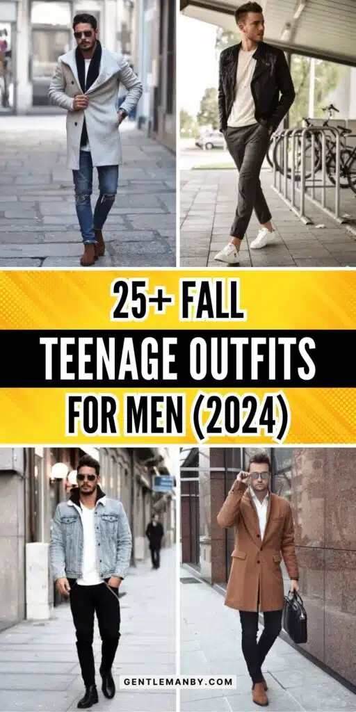 25+ Teenage Fall Outfits for Men in 2024 Pin Image