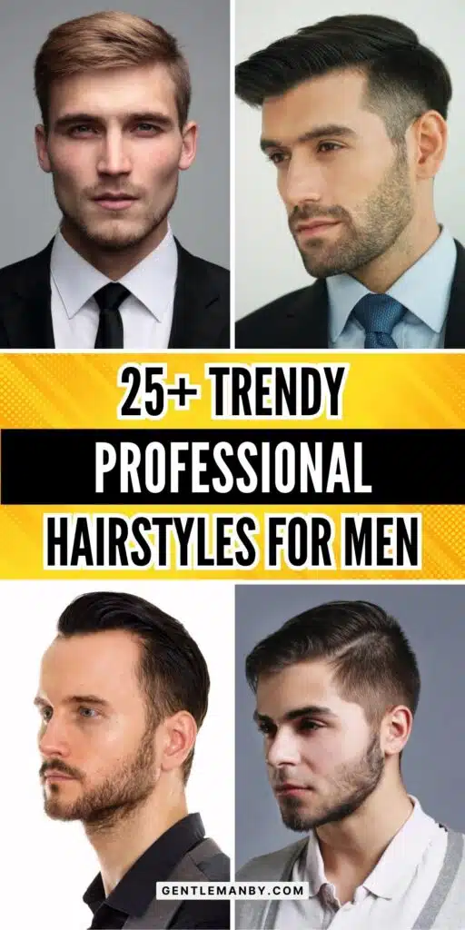 25+ Trendy Professional Hairstyles for Men Pin Image