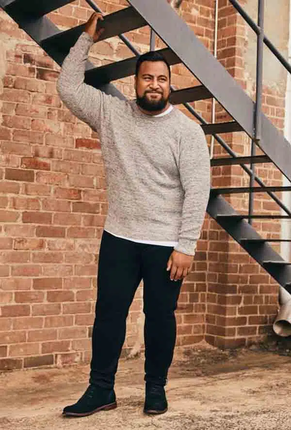 Plus Size Fall Outfit for Men