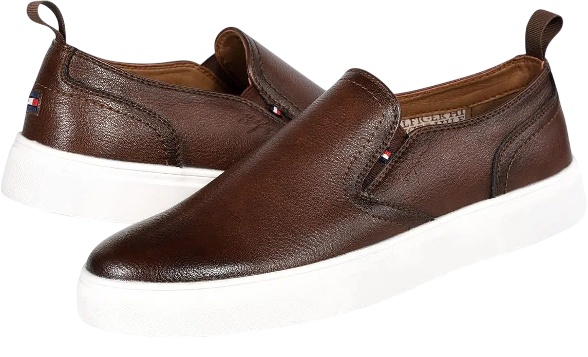 Summer Outfit Idea #04 - (White Pinstriped Shirt + Beige Slim-Fit Trousers + Brown Leather Loafers + Brown Leather Watch + Black Aviator Sunglasses) Men's Shoe