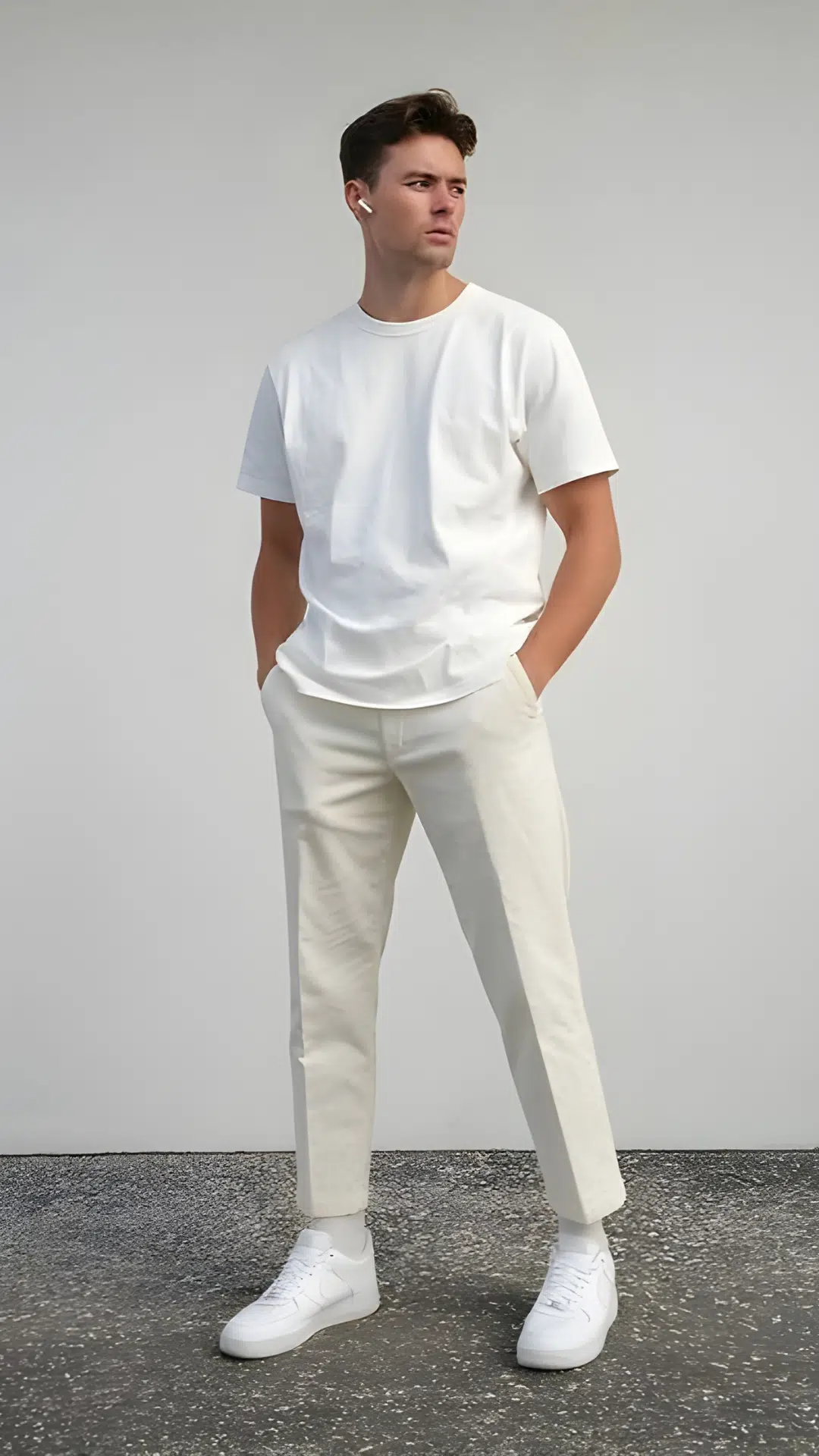 White Outfit Idea for Men