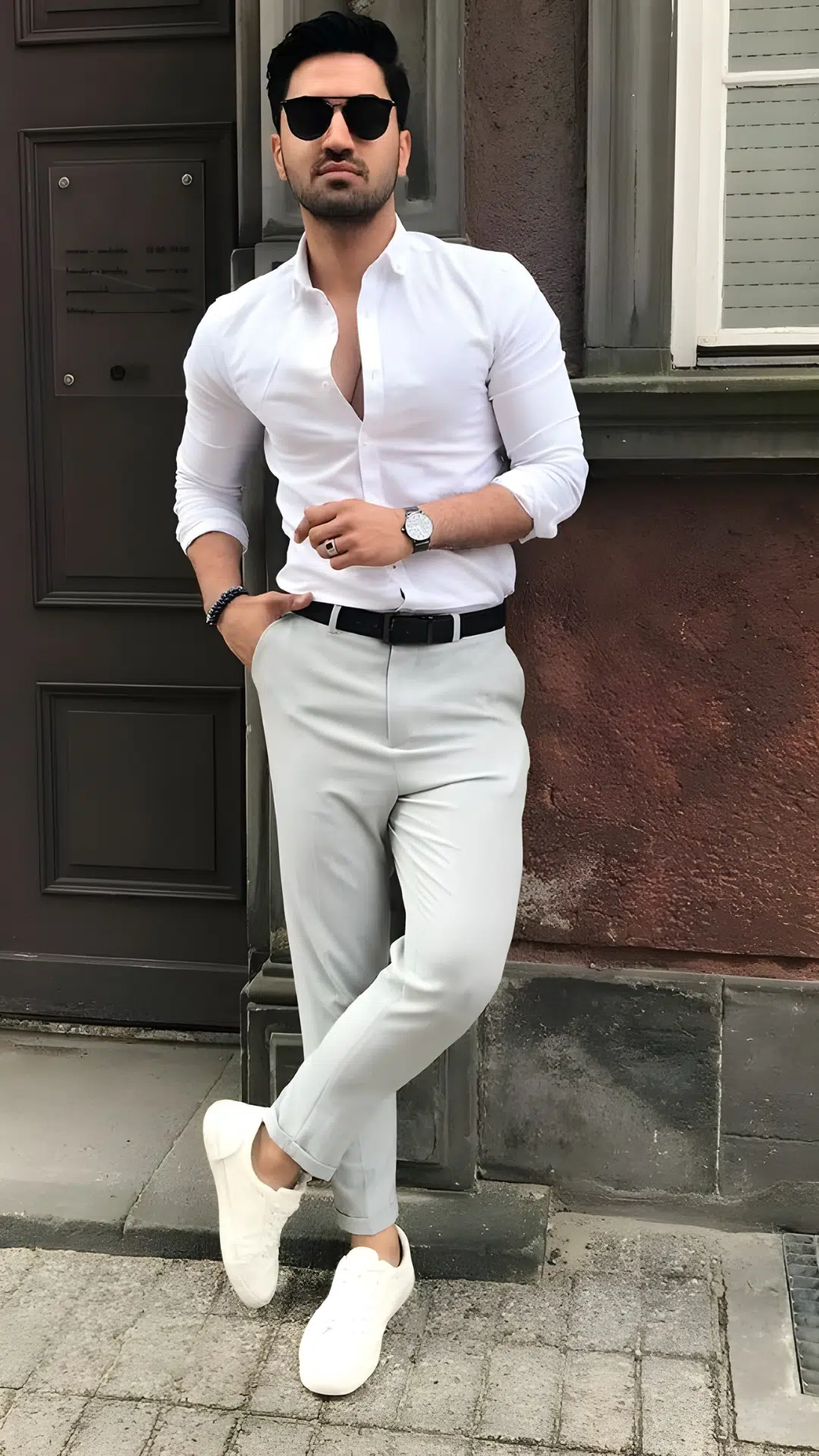 White Outfit Idea for Men