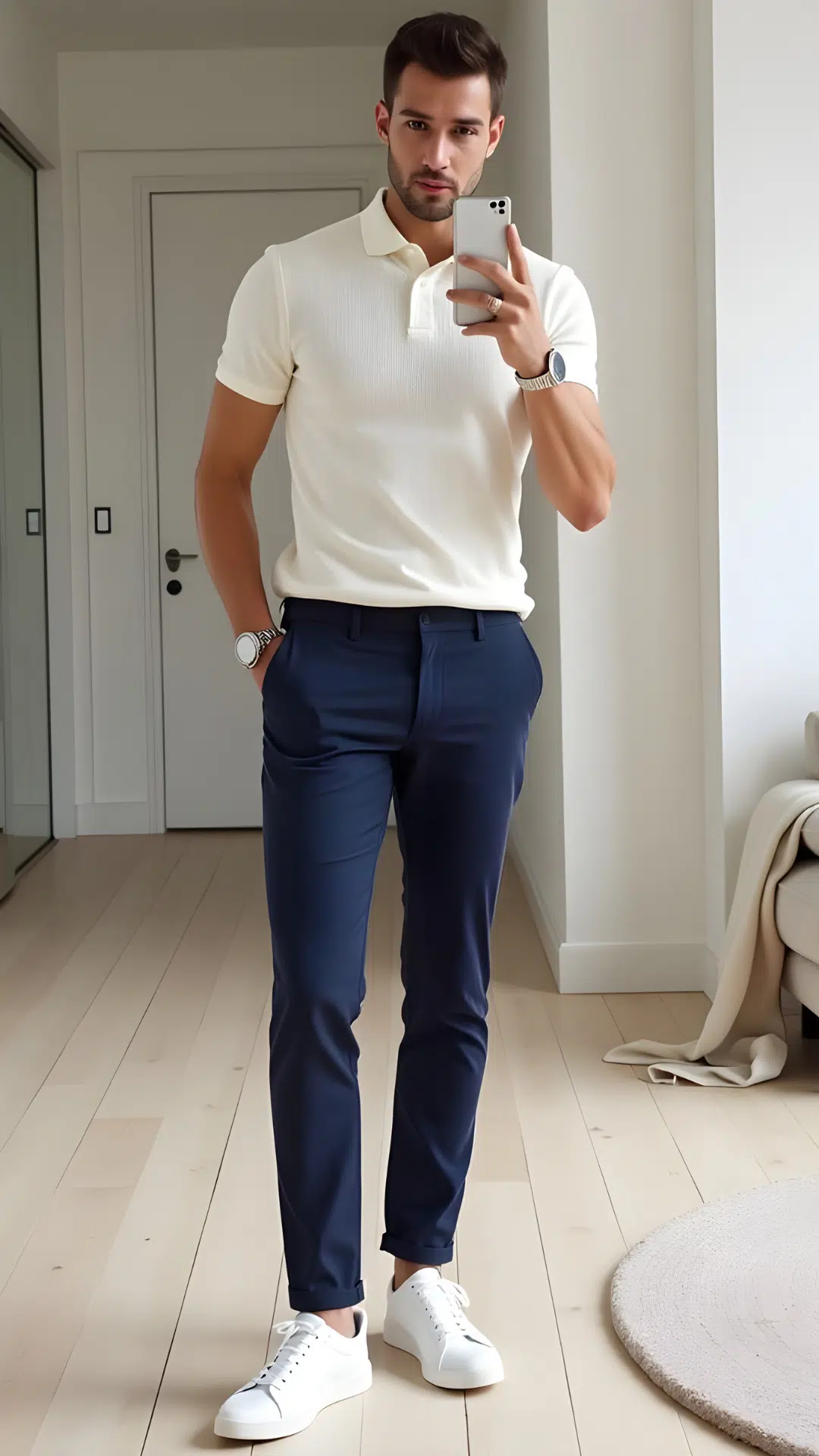 White Outfit Idea for Men
