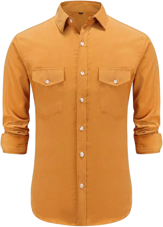 Men's Casual Outfit Idea #09 - (Rust Brown Linen Shirt + Black Slim-Fit Trousers + White High-Top Sneakers + Tinted Aviator Sunglasses + Silver Watch)