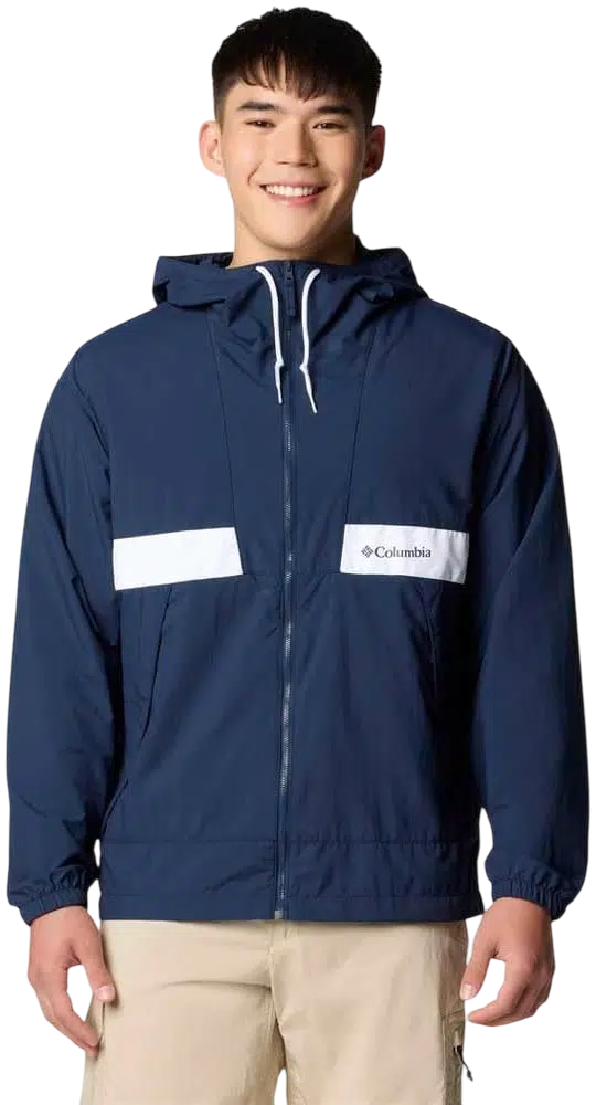 Men's Fall Outfit Idea #06 - (Navy Jacket + Navy and White Striped Sweater + Light Blue Shirt + Olive Slim-Fit Chinos + Dark Brown Leather Boots + Black Sunglasses)