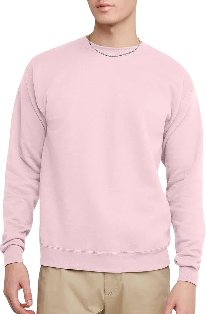 Men's Y2k Outfit Idea #10 - (Light Pink Sweater + Light Gray Wide-Leg Trousers + White Belt + Chunky White Sneakers + White Balaclava Face Cover)
