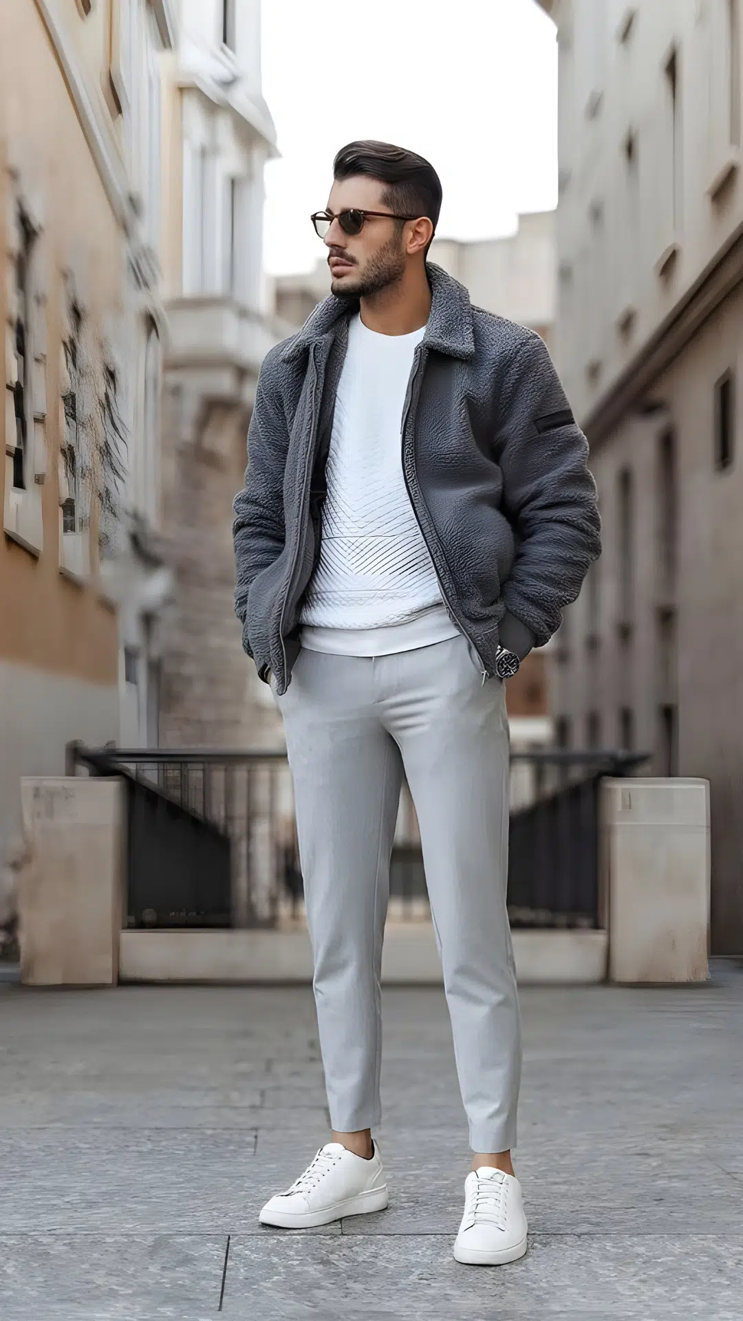 Men's Gray Outfit Idea