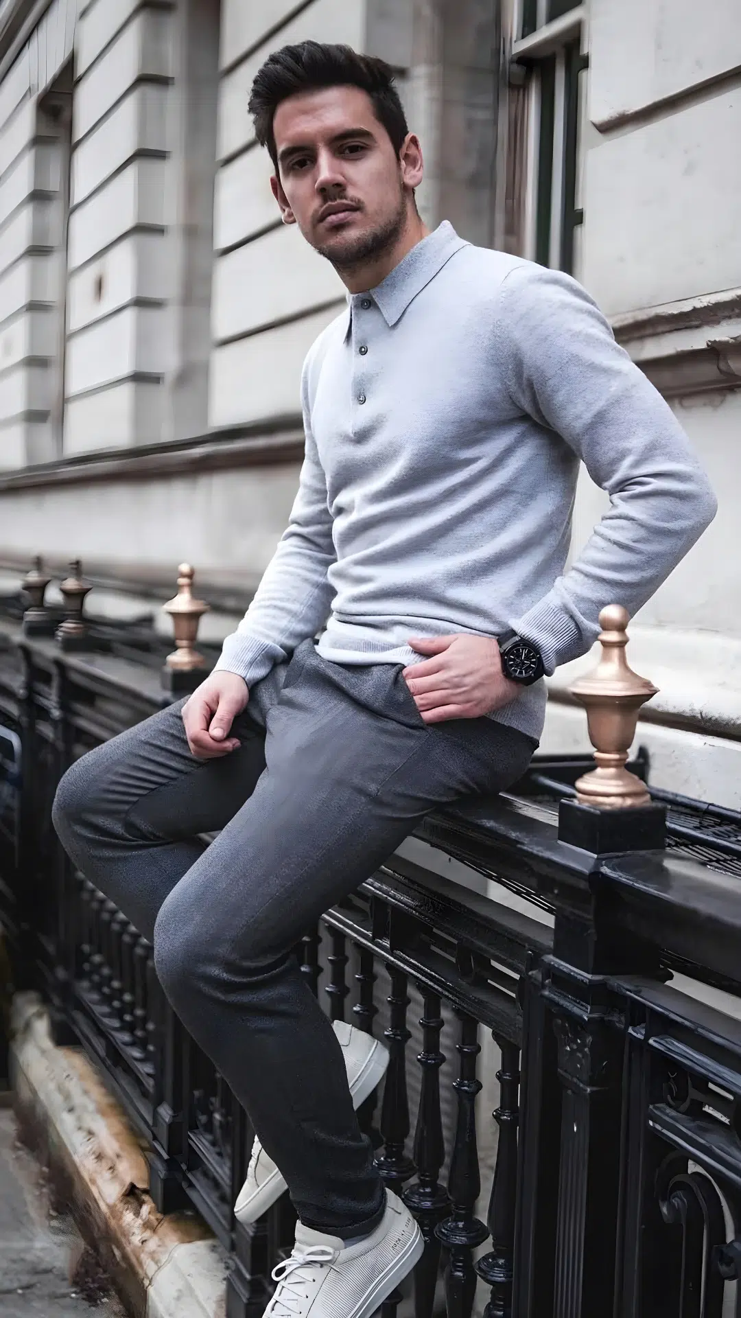 Men's Gray Outfit Idea